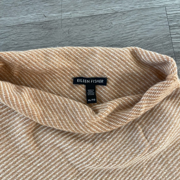 Eileen Fisher cashmere Tan Cowl Neck Sweater - Picture 3 of 8